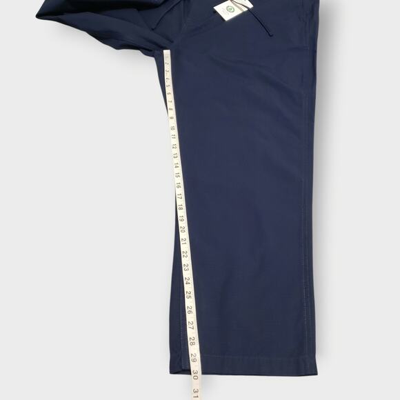 NWT Peter Christian Navy Blue Drawstring Waist Ripstop Pant Organic Cotton 46x30 - Picture 13 of 14